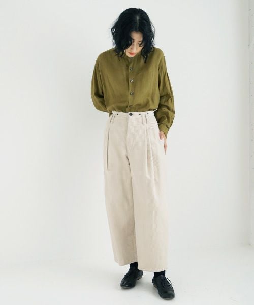 suzuki takayuki スズキタカユキ wide legged pants Ⅱ [A232-13-2/nude]