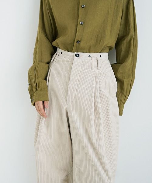 suzuki takayuki スズキタカユキ wide legged pants Ⅱ [A232-13-2/nude]