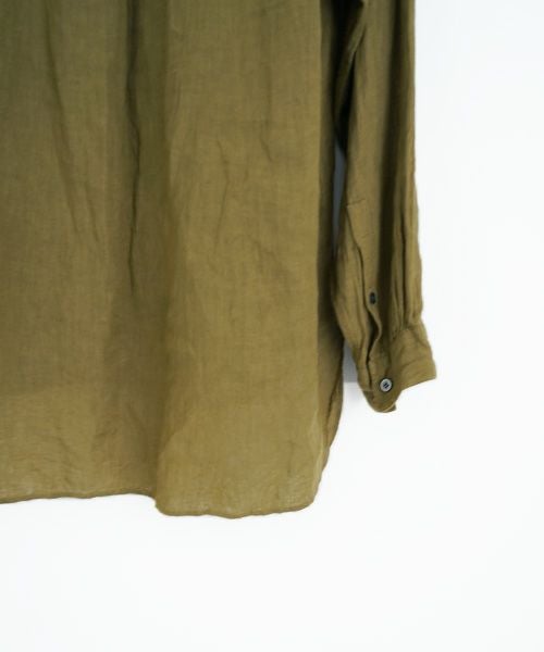 suzuki takayuki.スズキタカユキ.one-piece shawl-collar shirt Ⅰ. [T003-05-1/mustard]