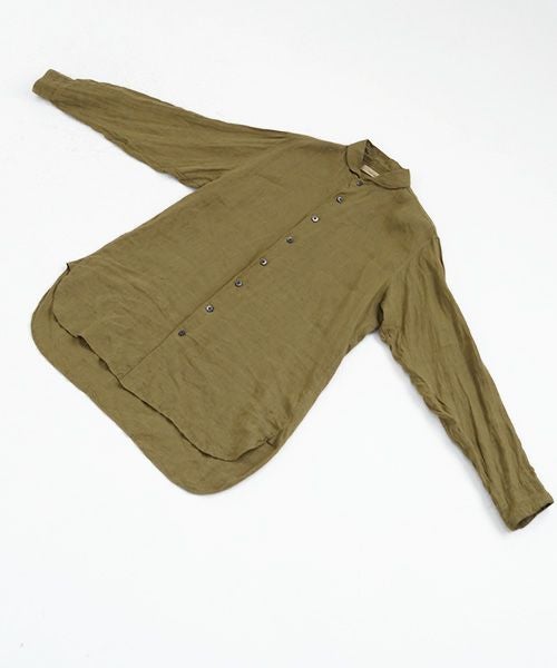 suzuki takayuki.スズキタカユキ.one-piece shawl-collar shirt Ⅰ. [T003-05-1/mustard]