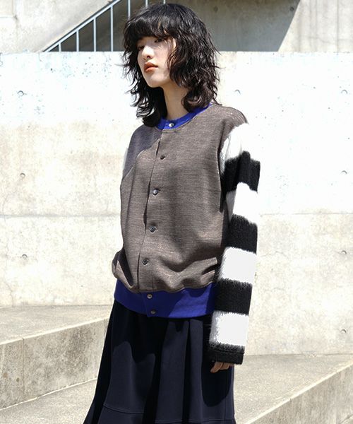 Maiami/マイアミ Mohair Big Cardigan [MMO23280/SMOKEY BLUE]