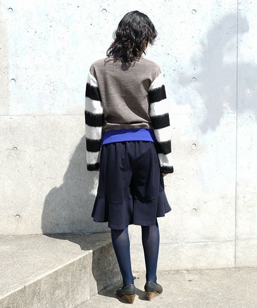 SWANLAKE スワンレイク .ボーダースリーブカーディガン [CT-1503/BEIGE]