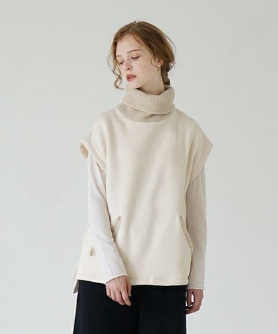 Mochi / home&miles.モチ / ホーム＆マイルズ.turtle neck vest [light beige]