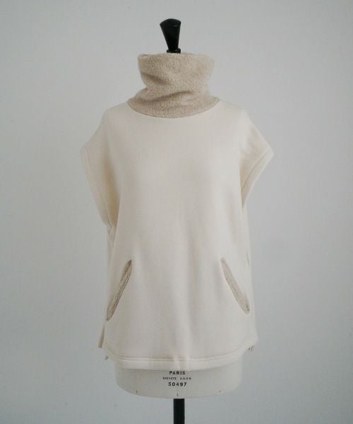 Mochi / home&miles.モチ / ホーム＆マイルズ.turtle neck vest [light beige]