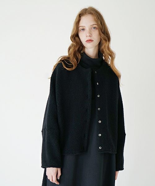 Mochi / home&miles.モチ / ホーム＆マイルズ.boa cardigan [boa black]