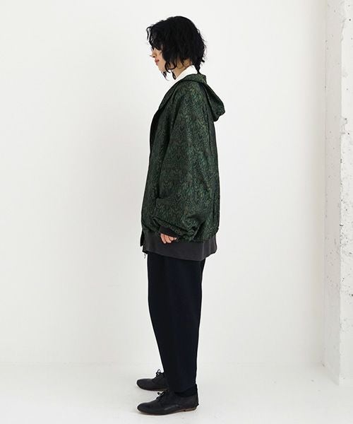 YANTOR.ヤントル.Persian Hand-Jacquard Hoodie Blouson[Y225BL03/GREEN]