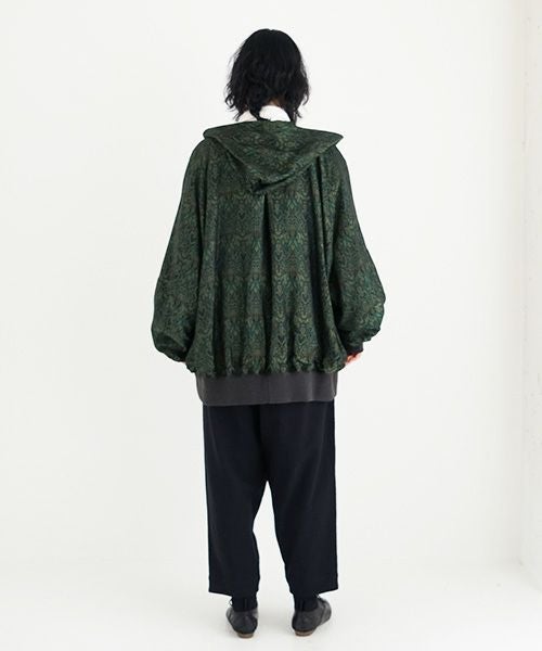 YANTOR.ヤントル.Persian Hand-Jacquard Hoodie Blouson[Y225BL03/GREEN]