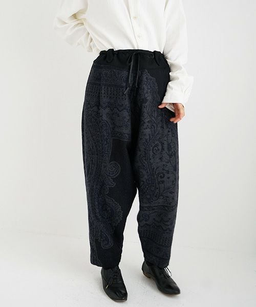 YANTOR ヤントル Tibetan Paisley Himo Pants[Y225PT09/BLUE]