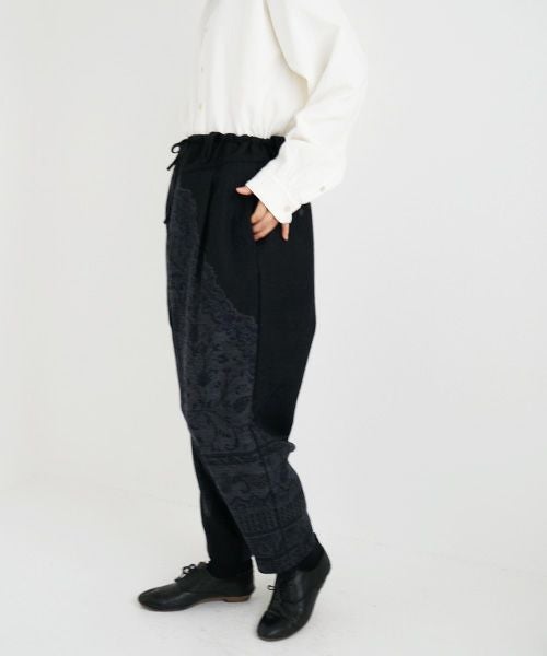 YANTOR.ヤントル.Tibetan Paisley Himo Pants[Y225PT09/BLUE]