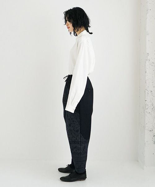 YANTOR ヤントル Tibetan Paisley Himo Pants[Y225PT09/BLUE]