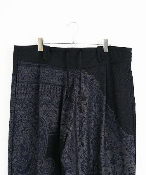 YANTOR ヤントル Tibetan Paisley Himo Pants[Y225PT09/BLUE]