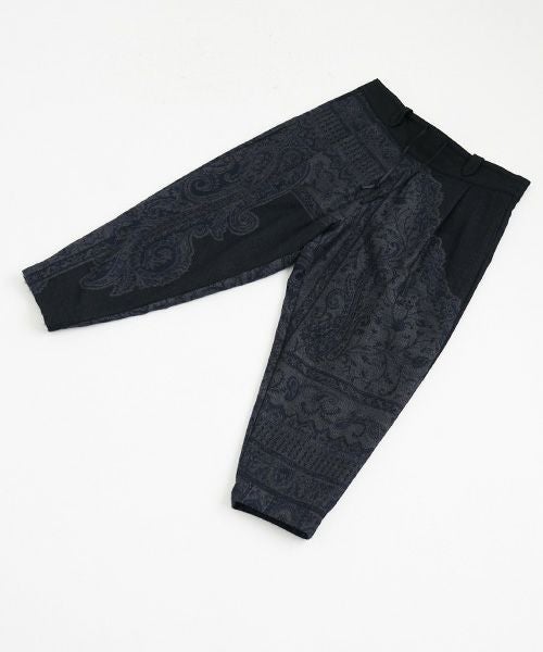 YANTOR.ヤントル.Tibetan Paisley Himo Pants[Y225PT09/BLUE]
