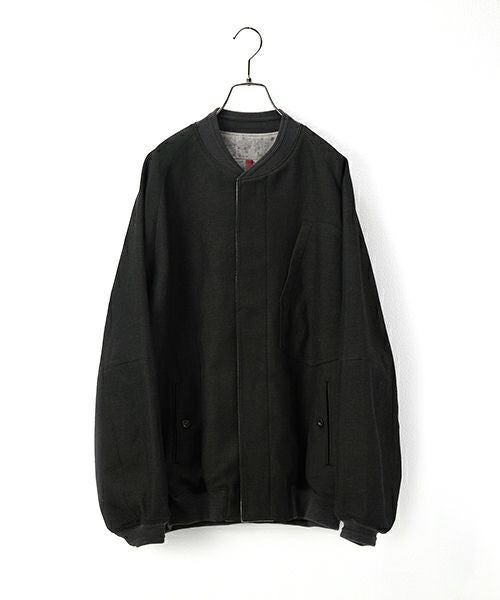  YANTOR / ヤントルReversible Linen Wool Blouson[Y255BL01/KHAKI BLACK]