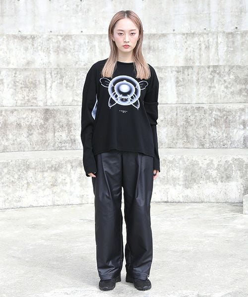 chloma.クロマ.“QUANTUM FOAM” ロングT[22ALT4/BLACK×LIGHT BLUE]