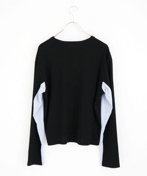 chloma.クロマ.“QUANTUM FOAM” ロングT[22ALT4/BLACK×LIGHT BLUE]