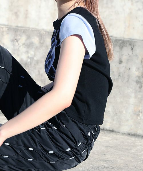 chloma クロマ “QUANTUM FOAM” ミニT[22AHT1/BLACK×LIGHT BLUE]
