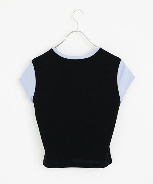 chloma.クロマ.“QUANTUM FOAM” ミニT[22AHT1/BLACK×LIGHT BLUE]