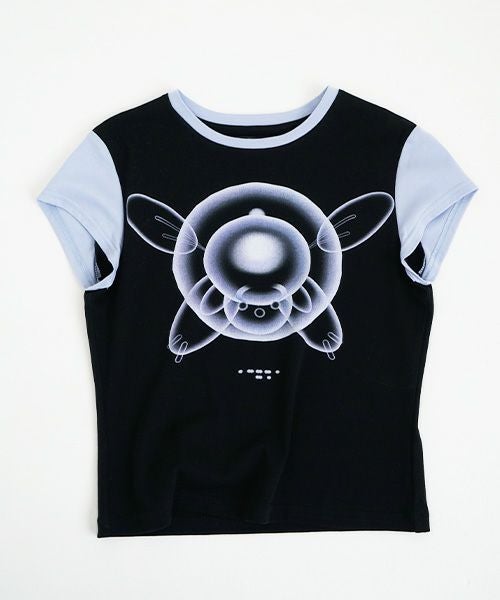 chloma.クロマ.“QUANTUM FOAM” ミニT[22AHT1/BLACK×LIGHT BLUE]