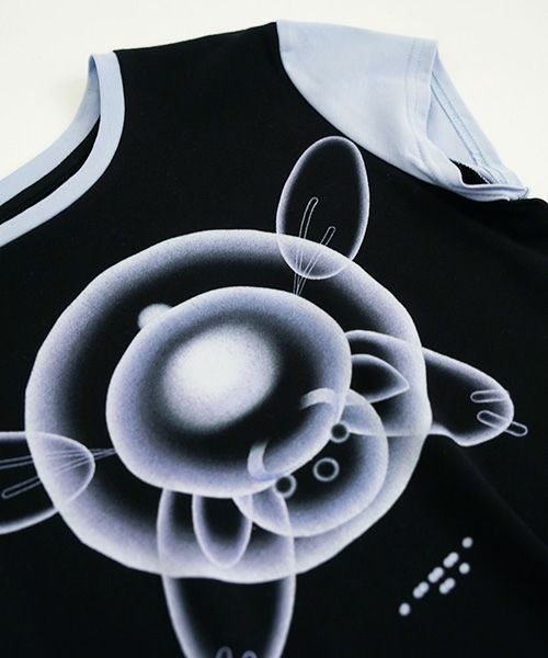 chloma クロマ “QUANTUM FOAM” ミニT[22AHT1/BLACK×LIGHT BLUE]