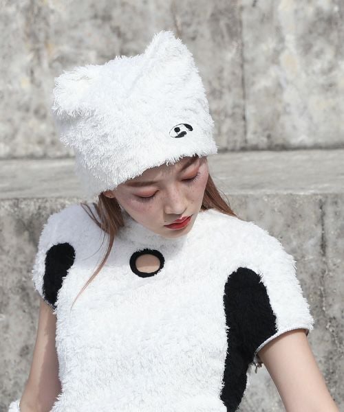 chloma.クロマ.パイルファーリーキャップ[22AG3/WHITE]