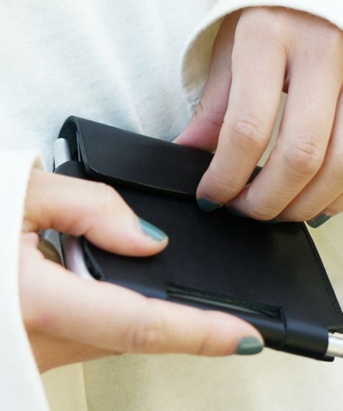 値下げ　マクロマウロ　二つ折り財布 macromauro マクロマウロ AL FOLD WALLET [BLACK]