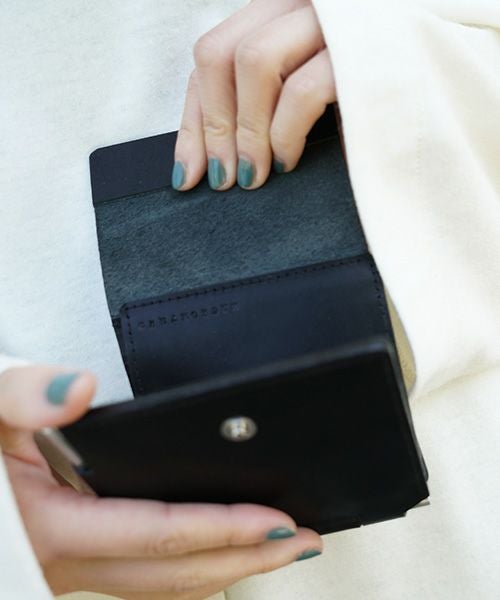 値下げ　マクロマウロ　二つ折り財布 macromauro - AL FOLDED WALLET [BLACK] / ALフォールディドウォレット