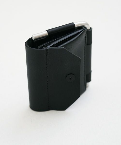 値下げ　マクロマウロ　二つ折り財布 macromauro マクロマウロ AL FOLD WALLET [BLACK]