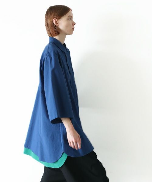 VUy.ヴウワイ.two slit half shirt vuy-s23-s01[BLUE]:s