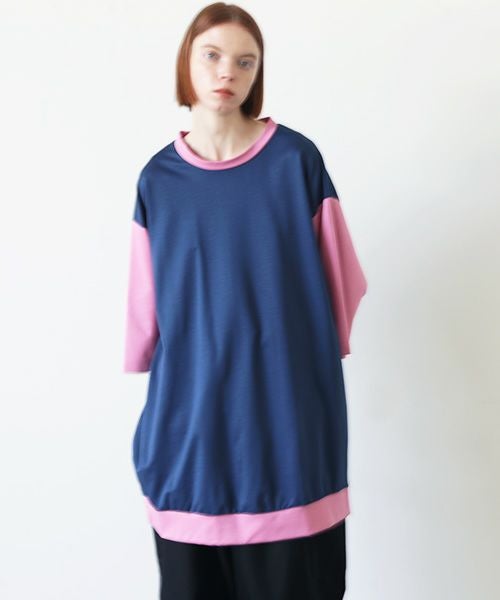 VUy.ヴウワイ.combination balloon knit vuy-s23-k01[BLUE PINK]_
