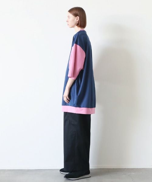 VUy.ヴウワイ.combination balloon knit vuy-s23-k01[BLUE PINK]_