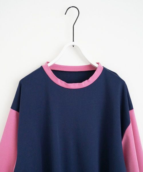 VUy.ヴウワイ.combination balloon knit vuy-s23-k01[BLUE PINK]_