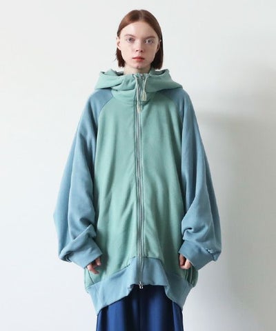 VUy.ヴウワイ.big hoody vuy-s23-k04[GREEN BLUE]:s