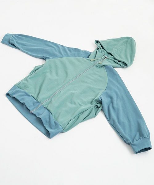 VUy.ヴウワイ.big hoody vuy-s23-k04[GREEN BLUE]:s