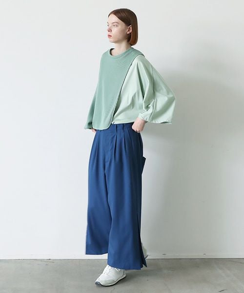 VUy.ヴウワイ.box slit pants vuy-a23-p02[BLUE]