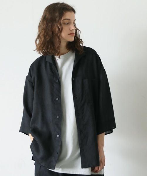 VU.ヴウ.open color shirt vu-s23-s02[BLACK]_