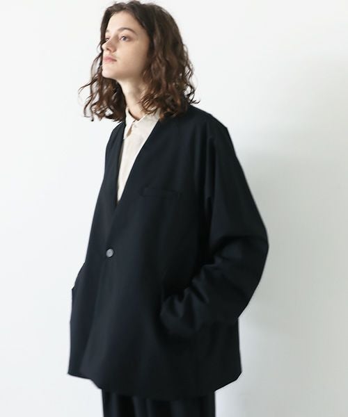 VU ヴウ no collar jacket vu-s23-j17[BLACK]_