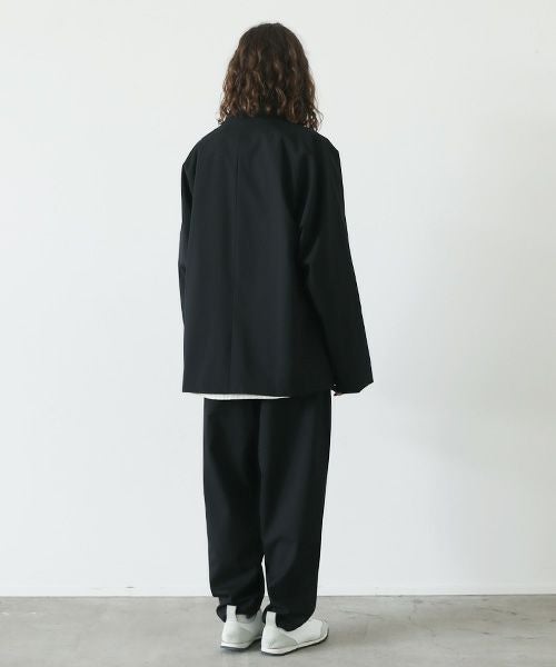 【VU/ヴウ】ノーカラージャケット（週末値下） VU ヴウ no collar jacket vu-s23-j17[BLACK]_