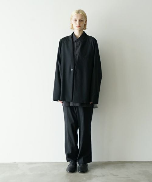 VU ノーカラージャケット サイズ1 ウール100% VU ヴウ no collar jacket vu-s23-j17[BLACK]_