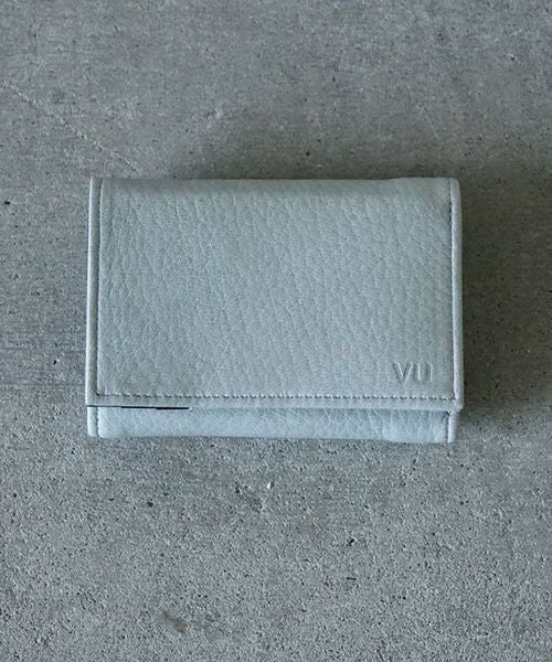VU PRODUCT<br>ヴウプロダクト vu-product-B12[GREEN GRAY] deer leather mini wallet　鹿革ミニ財布