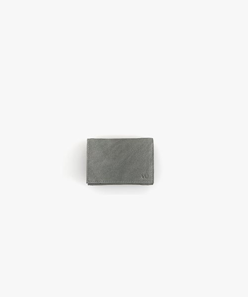 AAA 與真司郎 iamwhatiam ミニ ウォレット グレー VUm PRODUCT B12 mini wallet deer leather / green gray