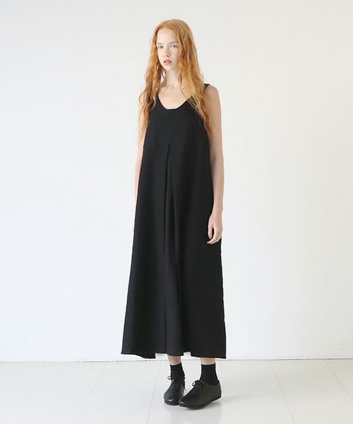 Mochi.モチ.tent line Jacquard dress [black]