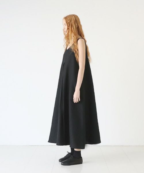 Mochi.モチ.tent line Jacquard dress [black]