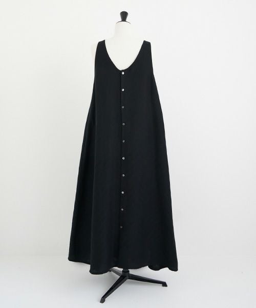 Mochi.モチ.tent line Jacquard dress [black]