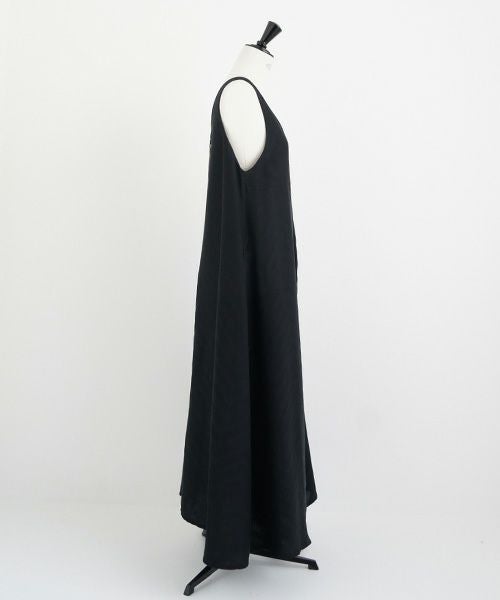 Mochi.モチ.tent line Jacquard dress [black]