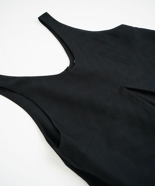 Mochi.モチ.tent line Jacquard dress [black]