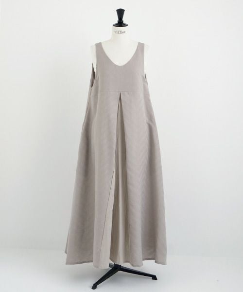 Mochi.モチ.tent line Jacquard dress [greige]