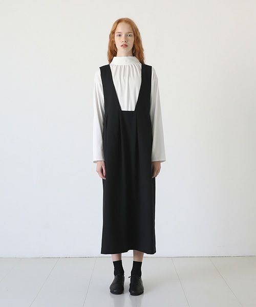 Mochi<br>モチ<br>jumper tuck skirt [black]<br>ジャンパータックスカート