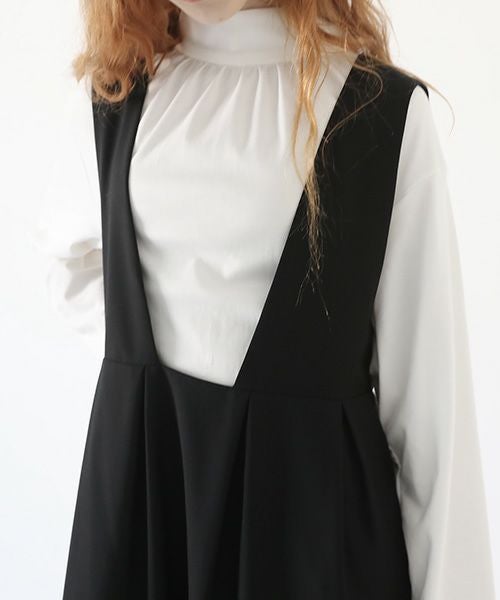 新品タグ付きMochi モチsuspender skirt 日本製 Mochi モチ jumper tuck skirt [black/・1]