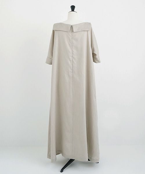 Mochi.モチ.sailor linen dress [natural]