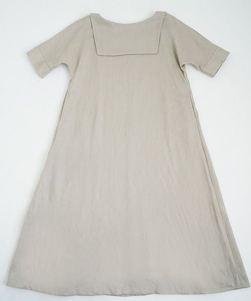 Mochi.モチ.sailor linen dress [natural]